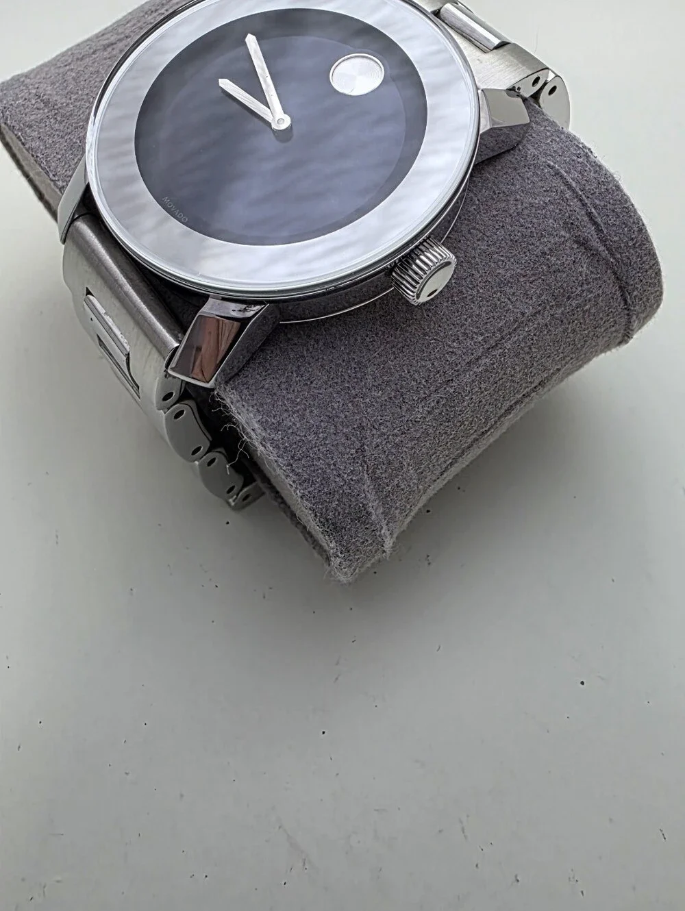 Movado Men's Stainless Steel Black Dial Museum Watch 36mm